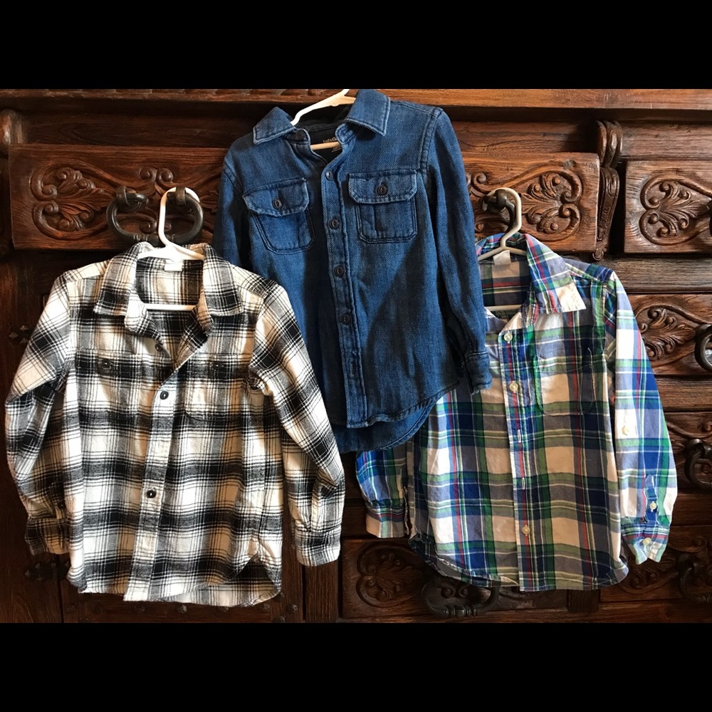 5T Gap long sleeve & flannel lot